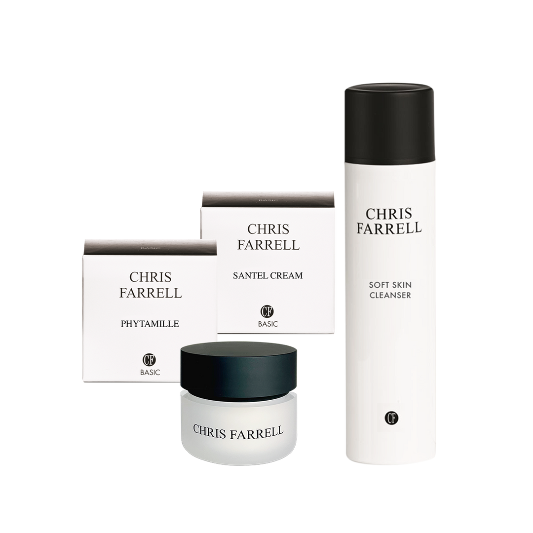Couperose Set, 3tlg. Das Couperose Set enthält den Soft Skin Cleanser, Santel Cream und Phytamille, speziell entwickelt für die Behandlung von empfindlicher Haut und beginnender Couperose / Rosacea.
